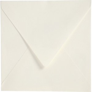 Enveloppe - blanc cass - 16 x 16 cm - 50 pcs