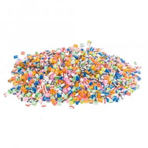 Nabbi Melt Beads 5x5mm - 10 000 pices de couleurs rayes mlanges