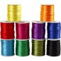 Cordon satin - couleurs fortes - 10 x 50 m