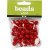 Perles en bois - 12 mm - rouge