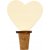 Lige avec coeur en bois - 12 pcs