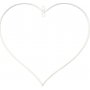 Coeur en mtal - blanc - 10 pcs