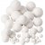 Boules de flirt - blanches - diffrentes tailles - 42 pcs