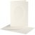 Carte passe-partout avec enveloppe - blanc cass - ovale - 10 sets