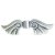 Perles ailes argent 2-pack - 43x14 mm