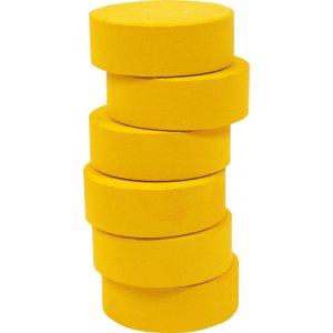 Rondelles de couleur 44 mm - jaune chaud - 6 pcs