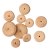 Roues en bois 50 pices 50 mm