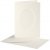 Carte passe-partout avec enveloppe - blanc cass - ovale - 10 sets