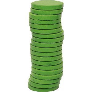 Rondelles de couleur  30 mm - vert - 20 pcs