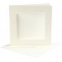 Carte passe-partout avec enveloppe - blanc cass - 10 sets