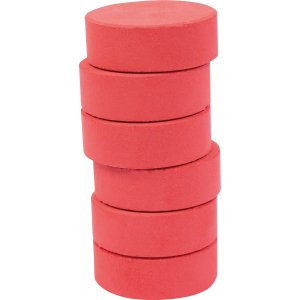 Rondelles de couleur 44 mm - rouge - 6 pcs