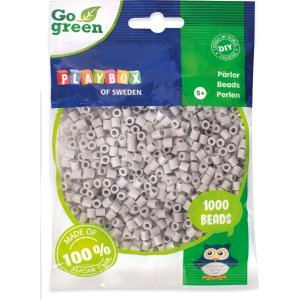 Perles tube Go green 1000 pcs Gris