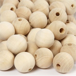 Perles en bois - 20 mm - 200 pcs