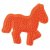 Assiette perle cheval orange - 13 cm