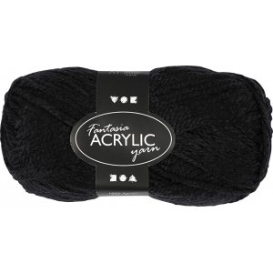 Fil acrylique Fantasia - noir - 50 g