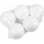 Boules en polystyrne - blanc - 7 cm - 5 pcs