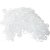 Cheveux de poupe boucls - blanc - 15 g