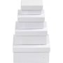 Cendriers rectangulaires - blanc - 4 pcs