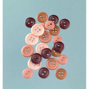 Boutons 10 - 15 mm - beige / marron 40 g naturel