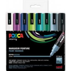 Poscaset PC-5M Couleurs Froides - 8 Crayons