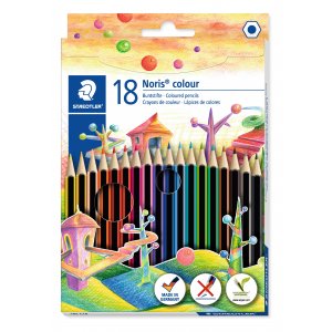 Crayons de couleur Noris - 18 crayons