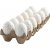 Oeuf en plastique - blanc - motif en relief - 12 pcs