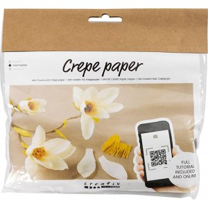 Mini Kit DIY Papier Crpe - Branche de Magnolia