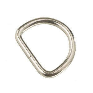 Anneau en D soud 20x14x3 mm - Nickel