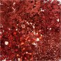 Paillettes et paillettes - rouge - 6 x 5 g