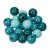 Perles rondes en bois de couleurs mlanges 14mm 25g - Turquoise mlange