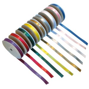 Ruban satin 10 mm 9 couleurs - 30 m