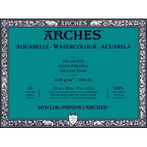 Bloc aquarelle Arches presss  froid 640g