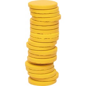 Rondelles de couleur  30 mm - jaune - 20 pcs