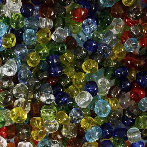 Perles Rocaille - Transparent brillant - 1000 g