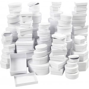 Botes en carton - blanc - 168 pcs - Le contenu peut varier