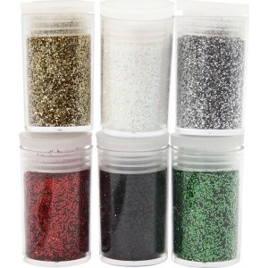 Paillettes - couleurs mlanges - 6 x 5 g