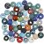 Mlange de perles de verre - rondes - couleurs mlanges - 500 g