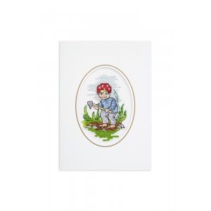 Cartes de kit de broderie - Aides dans le jardin 3-pack