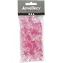 Perles en plastique  facettes Harmony - mixtes - rose - 45 g