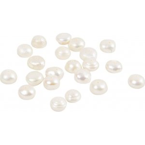 Perles d'eau douce sur fil - 4-6 mm - nacre - 40 cm