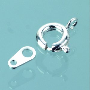 Collier serrure modle  ressort 7 mm - argent 50 pcs.