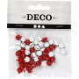 Cloches - rouge/blanc - 50 pcs - 8 mm