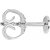 Boucles d'oreilles clous avec plaque - argent sterling - 10 pcs