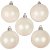 Boules de sapin de Nol - blanches - nacre - 6 cm - 20 pcs