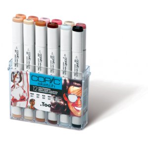 Coffret Copic Sketch - 12 stylos - Couleurs de peau