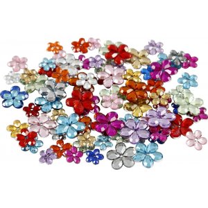 Strass - couleurs mlanges - 6+10+12 mm - 252 pcs