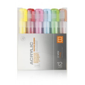 Ensemble de marqueurs acryliques Montana - 2 mm 12 stylos - B