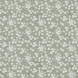 Tissu cir textile Milflores vert