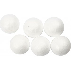 Boules en polystyrne - blanc - 1,5 cm - 200 pcs