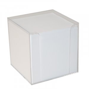 Bloc Cube avec Support - Blanc